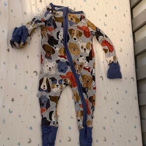 Little Sleepies Multicolor Animal Print Footie